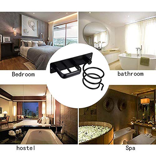 Wovatech Soporte para plancha para secador de pelo - Soporte de metal montado en la pared sin perforaciones - Rejilla para colgar en espiral resistente al calor Wovatech Soporte para plancha para secador de pelo - Soporte de metal montado en la pared sin perforaciones - Rejilla para colgar en espiral resistente al calor