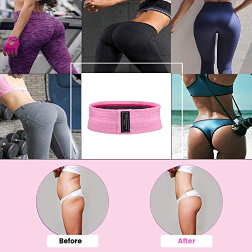 WOWDSGN Bandas de Resistencia, Juego de 3 Bandas Elásticas Musculacion para Fitness con 3 Niveles, Resistencia Antideslizante para Piernas y Glúteos,con Guía de Ejercicios y Bolsa de Almacenamiento