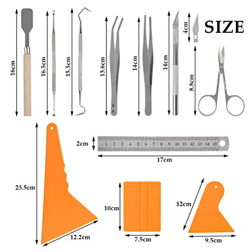 WOWOSS 20 Piezas Juego de Herramientas de Desmaleza de Vinilo para Siluetas, Cameos y Rotulación