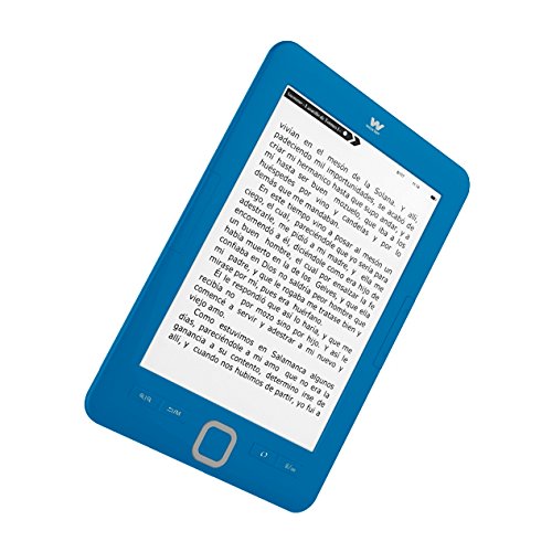 Woxter E-Book Scriba 195 Blue- Lector de Libros electrónicos 6" (1024x758, E-Ink Pearl Pantalla más Blanca, EPUB, PDF) Micro SD, Guarda más de 4000 Libros, Textura engomada, Color Azul