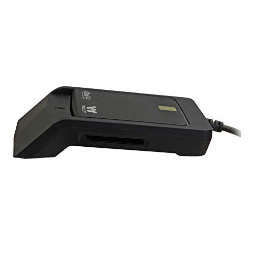 Woxter Lector Dni Combo - Lector DNI electrónico, Compatible con Las Tarjetas Smart Cards o Tarjetas Inteligentes, con 3 Ranuras para Tarjetas, Color Negro