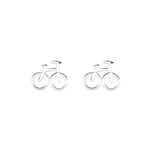 WOZUIMEI S925 Joyería de Plata Esterlina Mujeres Estudiantes Simples Pendientes Salvajes Bicicleta Ciclismo Pendientes Joyeríaaretes de plata, Plata 925 WOZUIMEI S925 Joyería de Plata Esterlina Mujeres Estudiantes Simples Pendientes Salvajes Bicicleta Ciclismo Pendientes Joyeríaaretes de plata, Plata 925
