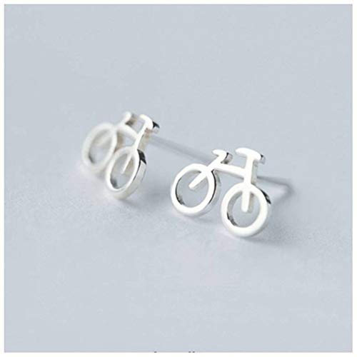 WOZUIMEI S925 Pendientes de Plata de Las Mujeres de Corea de la Moda Linda Mini Bicicleta Bicicleta Pendientes Simples Joyas de Mujerun par, Plata 925 WOZUIMEI S925 Pendientes de Plata de Las Mujeres de Corea de la Moda Linda Mini Bicicleta Bicicleta Pendientes Simples Joyas de Mujerun par, Plata 925