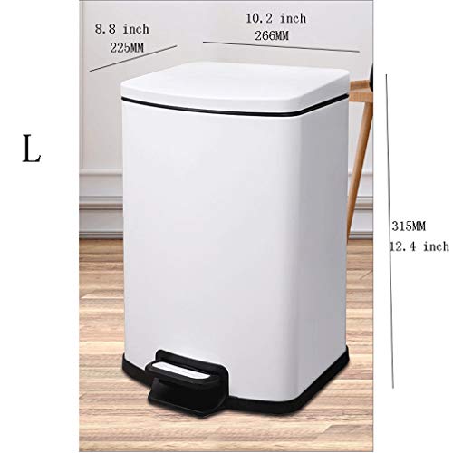 WPBOY Botes de Basura Acero Inoxidable Bote de Basura, con la Tapa litros Pedal Cubo de Basura, 1.3/1.8/2.3/3.1 galones de Capacidad, for la Cocina, Oficina, hogar, Dormitorio Cubos de Reciclaje WPBOY Botes de Basura Acero Inoxidable Bote de Basura, con la Tapa litros Pedal Cubo de Basura, 1.3/1.8/2.3/3.1 galones de Capacidad, for la Cocina, Oficina, hogar, Dormitorio Cubos de Reciclaje