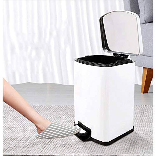 WPBOY Botes de Basura Acero Inoxidable Bote de Basura, con la Tapa litros Pedal Cubo de Basura, 1.3/1.8/2.3/3.1 galones de Capacidad, for la Cocina, Oficina, hogar, Dormitorio Cubos de Reciclaje WPBOY Botes de Basura Acero Inoxidable Bote de Basura, con la Tapa litros Pedal Cubo de Basura, 1.3/1.8/2.3/3.1 galones de Capacidad, for la Cocina, Oficina, hogar, Dormitorio Cubos de Reciclaje