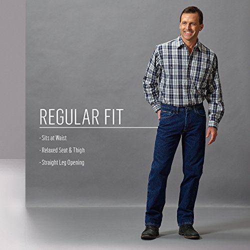 Wrangler Regular Fit Jean Jeans, Color Azul Vaquero Oscuro, 34W x 30L para Hombre