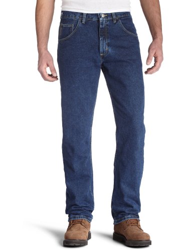 Wrangler Regular Fit Jean Jeans, Color Azul Vaquero Oscuro, 34W x 30L para Hombre