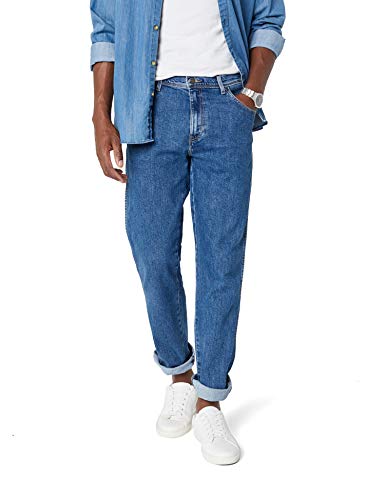 Wrangler Regular Fit Straight Leg Vaqueros, Azul (Stonewash), 38W / 34L para Hombre Wrangler Regular Fit Straight Leg Vaqueros, Azul (Stonewash), 38W / 34L para Hombre