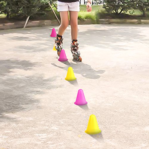 Wskderliner 50x Conos de Patinaje sobre Ruedas de Vistoso Tráfico Plástico Obstáculo para Entrenamiento Educación Física Wskderliner 50x Conos de Patinaje sobre Ruedas de Vistoso Tráfico Plástico Obstáculo para Entrenamiento Educación Física