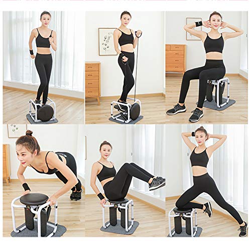 WSZGR Casa Stepper,aeróbic Stepper Cardio Twister hacia Arriba-Down Stepper Aparato De Ejercicios,Multi-función Stepper Cardio Training Blanco-a