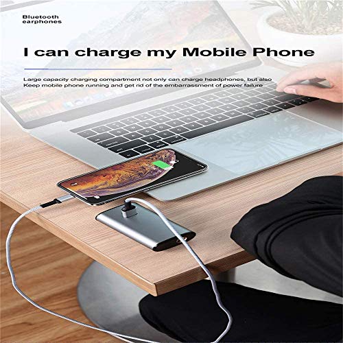 Wttfc Poder Bank6000mAh Banco de la energía inalámbrica Bluetooth V5.0 Auricular Impermeable Auricular con micrófono Dual y 6000mAh Caso Carga de la batería