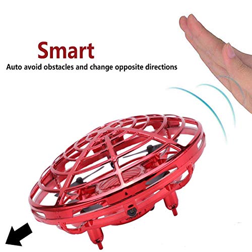 WULAU Mini Drone UFO para Niños, 360° Gira detección automática de obstáculos con Luz LED,Juguete Volador Interactivo de Inducción Infrarrojo Recargable,Juegos de Interior y Exterior para Niños WULAU Mini Drone UFO para Niños, 360° Gira detección automática de obstáculos con Luz LED,Juguete Volador Interactivo de Inducción Infrarrojo Recargable,Juegos de Interior y Exterior para Niños