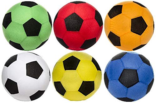 wuselwelt Balón de fútbol hinchable gigante XXL con funda de forro polar, 50 cm de diámetro, ideal para jardín, piscina, piscina, etc.