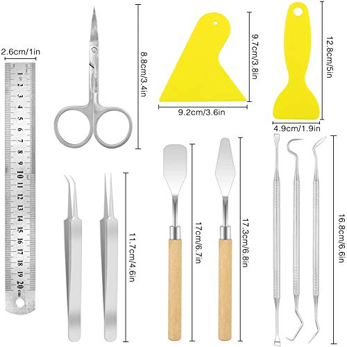 Wuudi Juego de 11 herramientas para manualidades de vinilo, de acero inoxidable, accesorios para silueta, HTV, cameos, rotulación