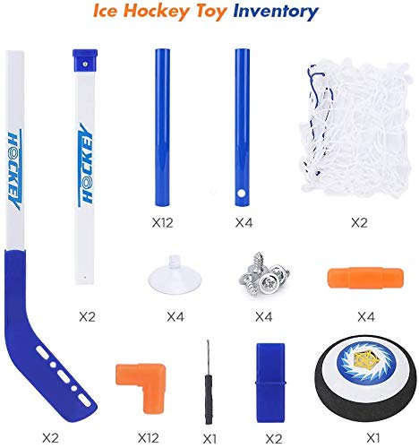 Wuudi Juego de Hockey, Hockey sobre Patines con 2 Goles y Pelota, Pelota de Fútbol para Interiores, Regalos para Niños de 4 5 6 7 8 9 10 11 12 Años Wuudi Juego de Hockey, Hockey sobre Patines con 2 Goles y Pelota, Pelota de Fútbol para Interiores, Regalos para Niños de 4 5 6 7 8 9 10 11 12 Años