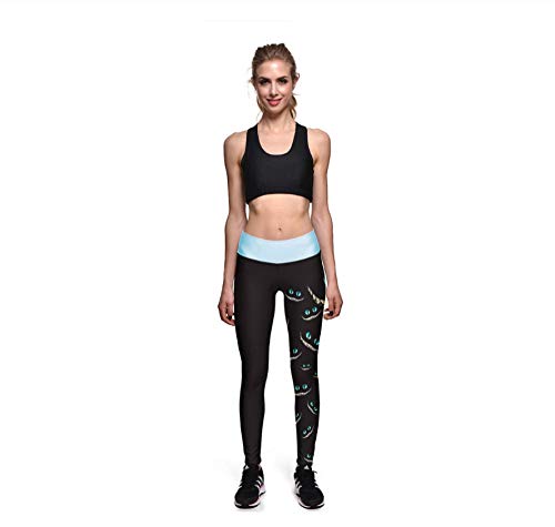 WUXEGHK Sexy Girl Leggings Alice Cheshire Cat Prints High Waist Running Fitness Sport Mujeres Yoga Pantalones Tamaño:Xl