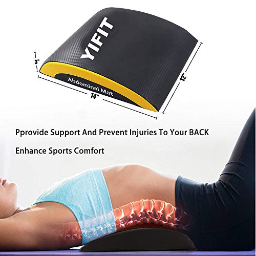 Wwtoukui Cojines Abdominales Portátiles,Almohadilla De Soporte para Entrenamiento del Abdomen Lumbar,Cojín De Masaje para Columna Vertebral De Yoga,Gimnasio Abdominal Pilates Fitness Mat,Single