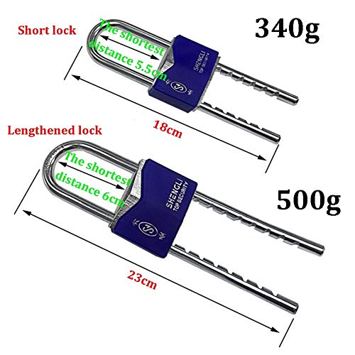 WXYZ candado Llave Candado con 3 Llaves, Longitud Se Puede Ajustar Libremente, Bloqueo del Espacio De 14.5x2.8cm, 19x3.5cm, Usado Valla Gabinete De Almacenamiento Almacén Bloqueo De La Puerta