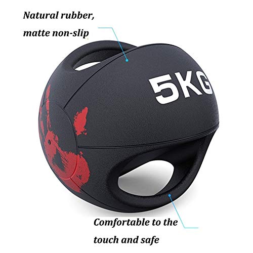 WXYZ Pelota Medicinal Pelota Medicinal De Fitness, Balón De Entrenamiento Sólido De Doble Mango/Balón De Equilibrio, Entrenamiento De Fuerza 3 Kg, 4 Kg, 5 Kg, 6 Kg, 7 Kg, 8 Kg, 9 Kg, 10 Kg, 12 Kg