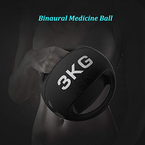 WXYZ Pelota Medicinal Pelota Medicinal De Fitness, Balón De Entrenamiento Sólido De Doble Mango/Balón De Equilibrio, Entrenamiento De Fuerza 3 Kg, 4 Kg, 5 Kg, 6 Kg, 7 Kg, 8 Kg, 9 Kg, 10 Kg, 12 Kg