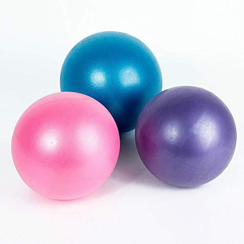 Wyi Mini pelota de yoga de 25 cm (7 a 9 pulgadas), mini pelota de ejercicio, pilates, fitness, yoga, terapia, pelota de estabilidad, para pilates con pajita inflable