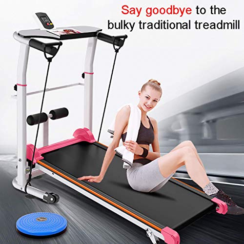 WYZXR Caminadora silenciosa Caminadora casera Caminadora Plegable Multifuncional Caminadora mecánica Mini caminadora Fitness Equipo para Hacer Ejercicio para Bajar de Peso