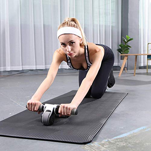 WYZXR Herramienta de Gimnasia de Rueda de Rodillo de Ejercicio Abdominal con Almohadilla de Rodilla Extra Gruesa Mat Body Fitness Strength Training Machine, A