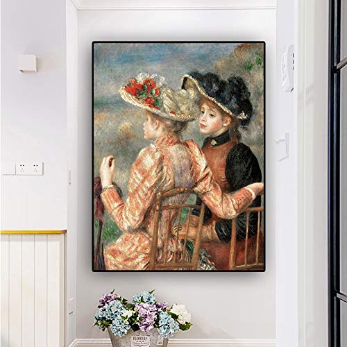 wZUN Pintura al óleo sobre Lienzo, Carteles e Impresiones, Sala de Estar nórdica, Arte Pop, Cuadro de Pared 50x60cm