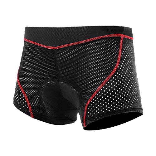 X-TIGER Hombres Ropa Interior de Bicicleta con 5D Gel Acolchado MTB Boxer Ciclismo Pantalones Cortos