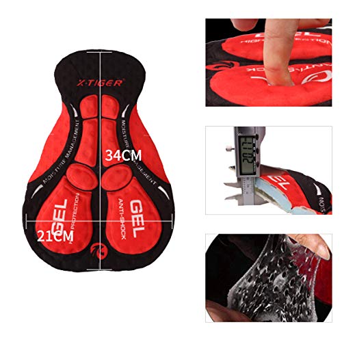 X-TIGER Hombres Ropa Interior de Bicicleta con 5D Gel Acolchado MTB Boxer Ciclismo Pantalones Cortos X-TIGER Hombres Ropa Interior de Bicicleta con 5D Gel Acolchado MTB Boxer Ciclismo Pantalones Cortos