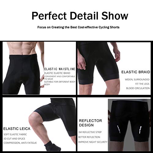 X-TIGER Hombres Ropa Interior de Bicicleta con 5D Gel Acolchado MTB Ciclismo Pantalones Cortos-Negro (Negro Pantalones Cortos, XL) X-TIGER Hombres Ropa Interior de Bicicleta con 5D Gel Acolchado MTB Ciclismo Pantalones Cortos-Negro (Negro Pantalones Cortos, XL)
