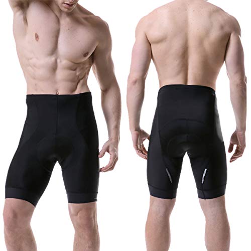 X-TIGER Hombres Ropa Interior de Bicicleta con 5D Gel Acolchado MTB Ciclismo Pantalones Cortos-Negro (Negro Pantalones Cortos, XL) X-TIGER Hombres Ropa Interior de Bicicleta con 5D Gel Acolchado MTB Ciclismo Pantalones Cortos-Negro (Negro Pantalones Cortos, XL)
