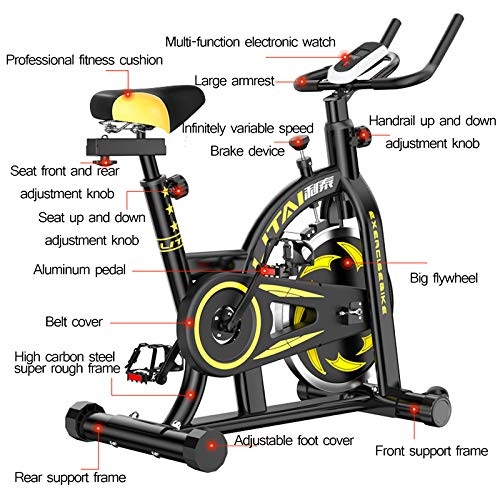 Xb Bicicleta De Ejercicio para Ciclismo Indoor, Bicicleta De Spinning, Sensores De Ritmo Cardíaco, Asiento Ajustable
