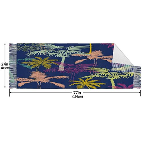 XCNGG Bufanda con flecos de cachemira de imitación chal bufanda larga de moda Scarf Colorful Geometric Palm Trees Wrap Scarf Winter Warm Cashmere Shawl Scarf Lightweight Portable Headscarf Comfortable XCNGG Bufanda con flecos de cachemira de imitación chal bufanda larga de moda Scarf Colorful Geometric Palm Trees Wrap Scarf Winter Warm Cashmere Shawl Scarf Lightweight Portable Headscarf Comfortable