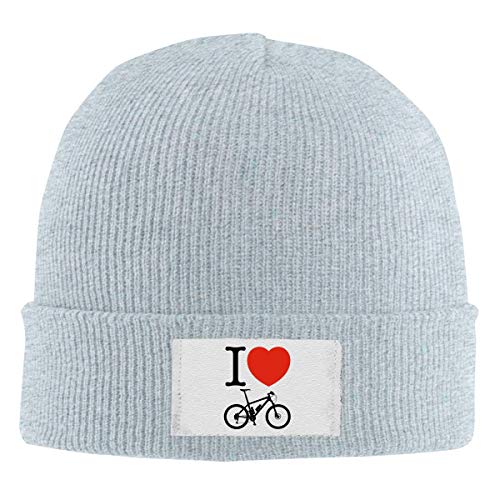 XCNGG Gorro Unisex, me Encanta la Bicicleta de montaña, Tejido de Cobertura, cálido, Color sólido, clásico, para el Invierno Diario al Aire Libre