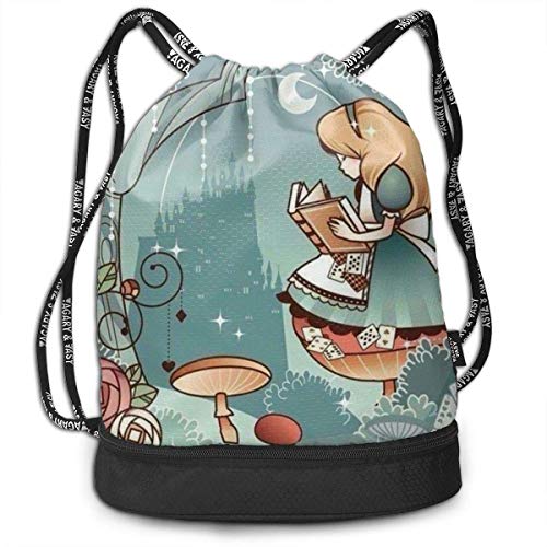 XCNGG Mochila con cordón Elegante Alice Mochila Ligera Mochila Deportiva Paquete de Gimnasio XCNGG Mochila con cordón Elegante Alice Mochila Ligera Mochila Deportiva Paquete de Gimnasio