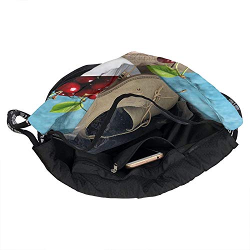XCNGG Mochila del Lazo, Cereza del Cuenco en el Bolso de la Mochila del Paquete del Gimnasio del Viaje del Deporte de la impresión de Madera XCNGG Mochila del Lazo, Cereza del Cuenco en el Bolso de la Mochila del Paquete del Gimnasio del Viaje del Deporte de la impresión de Madera
