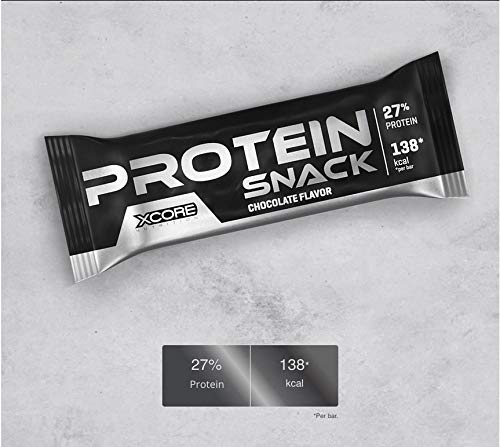 Xcore Protein Snack Concentrado 27% de Proteínas, Bajo en Carbohidratos y Solame, Vainilla Suero de Leche - 12 x 35 g