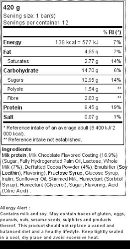 Xcore Protein Snack Concentrado 27% de Proteínas, Bajo en Carbohidratos y Solame, Vainilla Suero de Leche - 12 x 35 g