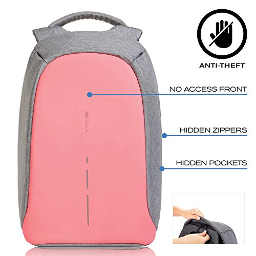 XD Design Bobby Compact Mochila Antirrobo Portátil Rosado (Bolsa USB)