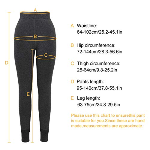 XDDIAS Pack de 2 Leggings para Mujer, Cálido Invierno Terciopelo Elástico Leggings, Térmico Grueso Forro Terciopelo Forrado Pantalones para Niña Mujer, Negro y Gris XDDIAS Pack de 2 Leggings para Mujer, Cálido Invierno Terciopelo Elástico Leggings, Térmico Grueso Forro Terciopelo Forrado Pantalones para Niña Mujer, Negro y Gris