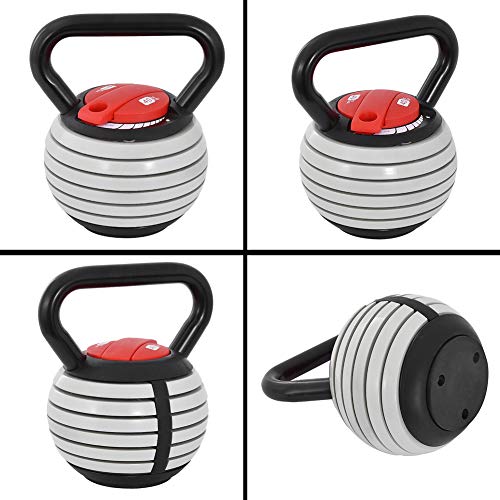 XER Juego de pesas rusas ajustables de 20 libras para levantamiento de pesas y gimnasio en casa para entrenamiento cardiovascular, ejercicios musculares