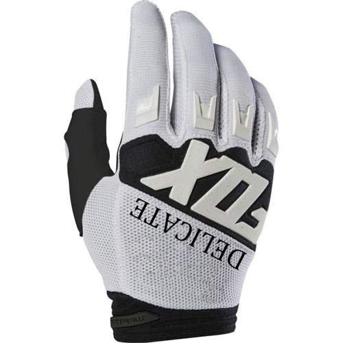 XiaobingMotocross Offroad Sprint Race Guantes Rojos Hombres Damas Guantes neutros Racing Racing - Blanco Negro, XL