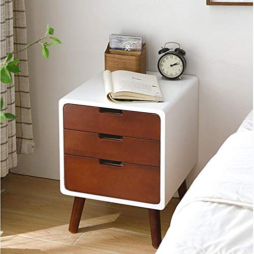 Xiaolin Moderno 3 Cajones Mesita De Noche Madera Taquilla Nórdico Mesa Auxiliar Muebles De Dormitorio Patas De Madera Maciza (Color : 02) Xiaolin Moderno 3 Cajones Mesita De Noche Madera Taquilla Nórdico Mesa Auxiliar Muebles De Dormitorio Patas De Madera Maciza (Color : 02)