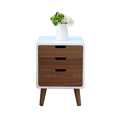 Xiaolin Moderno 3 Cajones Mesita De Noche Madera Taquilla Nórdico Mesa Auxiliar Muebles De Dormitorio Patas De Madera Maciza (Color : 02) Xiaolin Moderno 3 Cajones Mesita De Noche Madera Taquilla Nórdico Mesa Auxiliar Muebles De Dormitorio Patas De Madera Maciza (Color : 02)