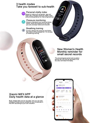 Xiaomi Band 5 - inteligente, 11 modos de deporte, pulsera de ejercicios, monitor de frecuencia cardíaca, monitor de sueño Xiaomi Band 5 - inteligente, 11 modos de deporte, pulsera de ejercicios, monitor de frecuencia cardíaca, monitor de sueño