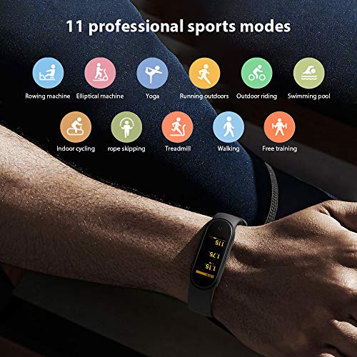 Xiaomi Mi Band 5 Pulsera Inteligente de Actividad,Monitores de Actividad,Fitness Tracker,1.1”Pantalla Dinámica Color,Negro( Versión Global)