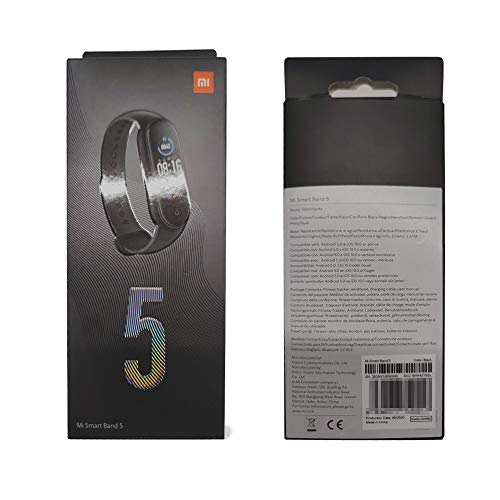 Xiaomi Mi Band 5 Pulsera Inteligente de Actividad,Monitores de Actividad,Fitness Tracker,1.1”Pantalla Dinámica Color,Negro( Versión Global) Xiaomi Mi Band 5 Pulsera Inteligente de Actividad,Monitores de Actividad,Fitness Tracker,1.1”Pantalla Dinámica Color,Negro( Versión Global)