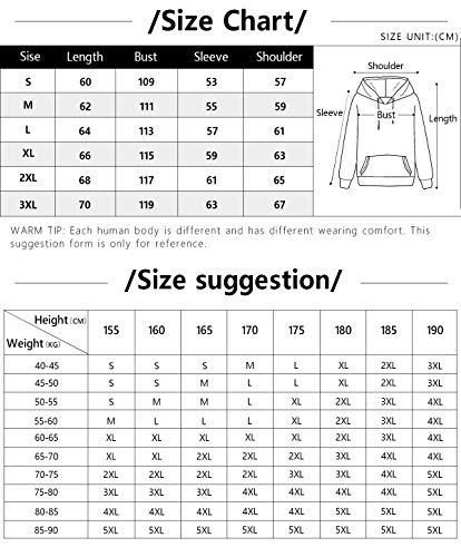 XIAOYAO Hombre Sudadera con Capucha Deportiva Manga Larga Hoodie Casual Camisa de Entrenamiento (M, Blanco Negro) XIAOYAO Hombre Sudadera con Capucha Deportiva Manga Larga Hoodie Casual Camisa de Entrenamiento (M, Blanco Negro)
