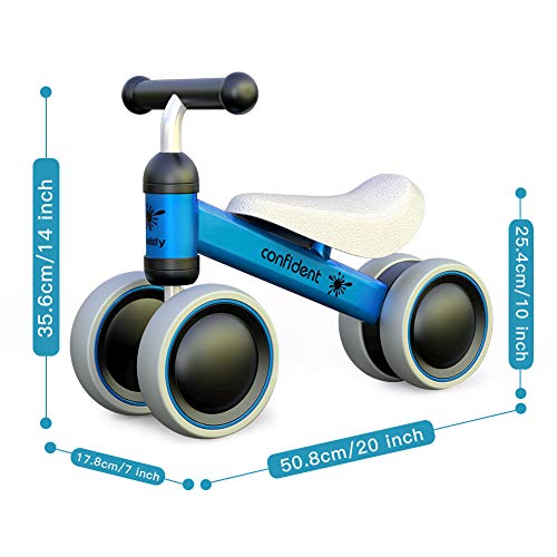 XIAPIA Bicicleta sin Pedales para Niños, Bicicleta Bebe 1 Año Bicicleta Equilibrio 1 Año Bicicleta Infantil sin Pedales de Forma Animal Lindo de Regalo Favorito del Niño (Azul)